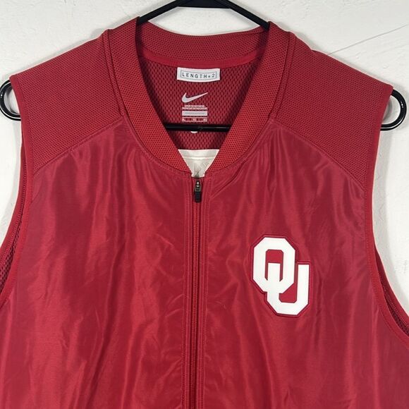 🏈 Vintage OKLAHOMA SOONERS Nike ELITE Performance Vest Jacket Sz XL +2 Length - Picture 3 of 13